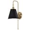 Nuvo Dover 1-Light Wall Sconce - Black with Vintage Brass 60/7445 - alternate 4